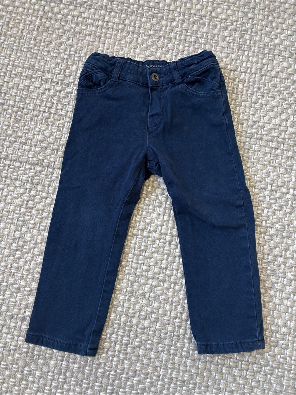 Mayoral Navy Blue Casual Stretch Pants